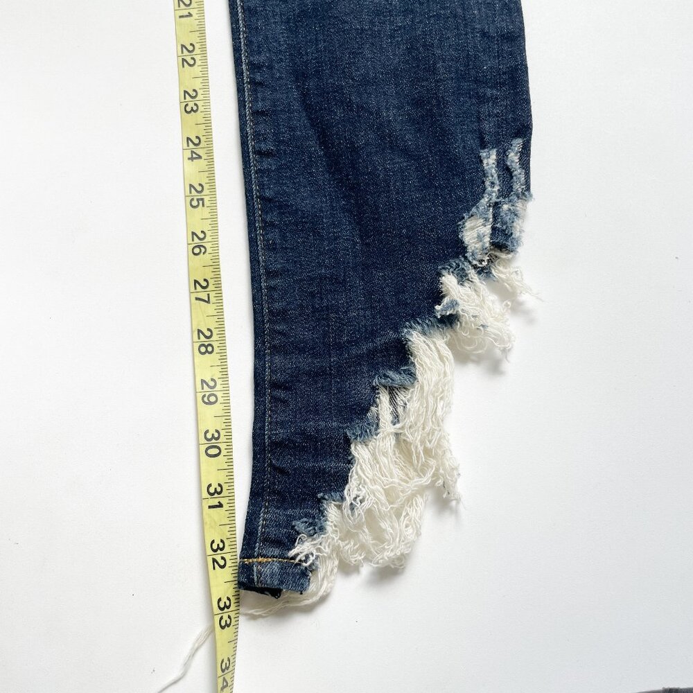 R13 Kate Skinny Jean Howell Indigo Angled Fray Hem Size 28 NEW NWT - Picture 14 of 15